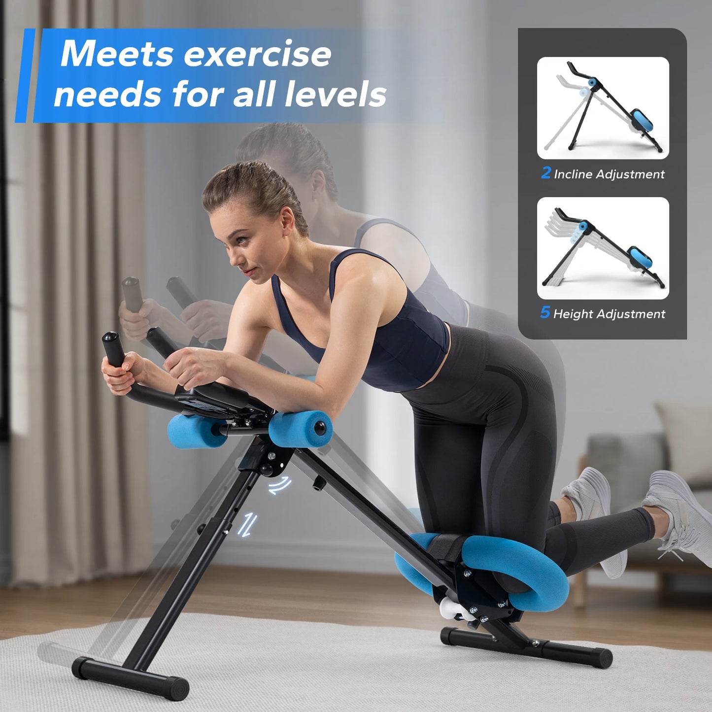 MERACH Foldable Ab Trainer with Knee Protection