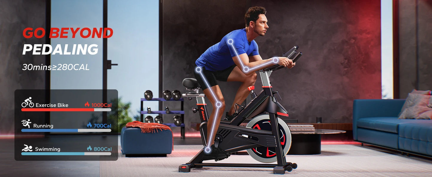MERACH S38 Magnetic Upright Exercise Bike, 300 lbs