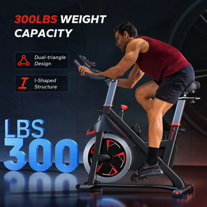 MERACH S38 Magnetic Upright Exercise Bike, 300 lbs