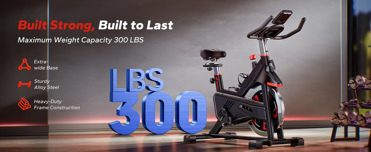 MERACH S38 Magnetic Upright Exercise Bike, 300 lbs