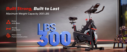 MERACH S38 Magnetic Upright Exercise Bike, 300 lbs