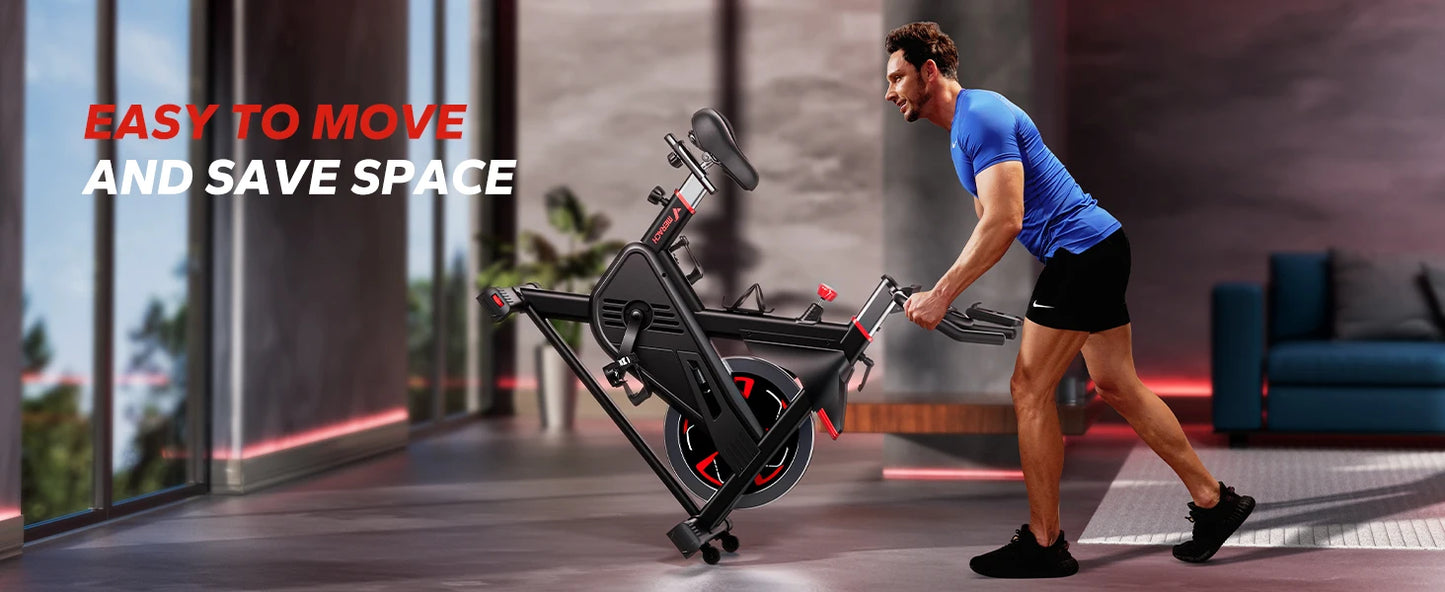 MERACH S38 Magnetic Upright Exercise Bike, 300 lbs