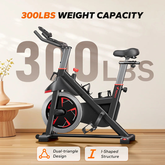MERACH S38 Magnetic Upright Exercise Bike, 300 lbs