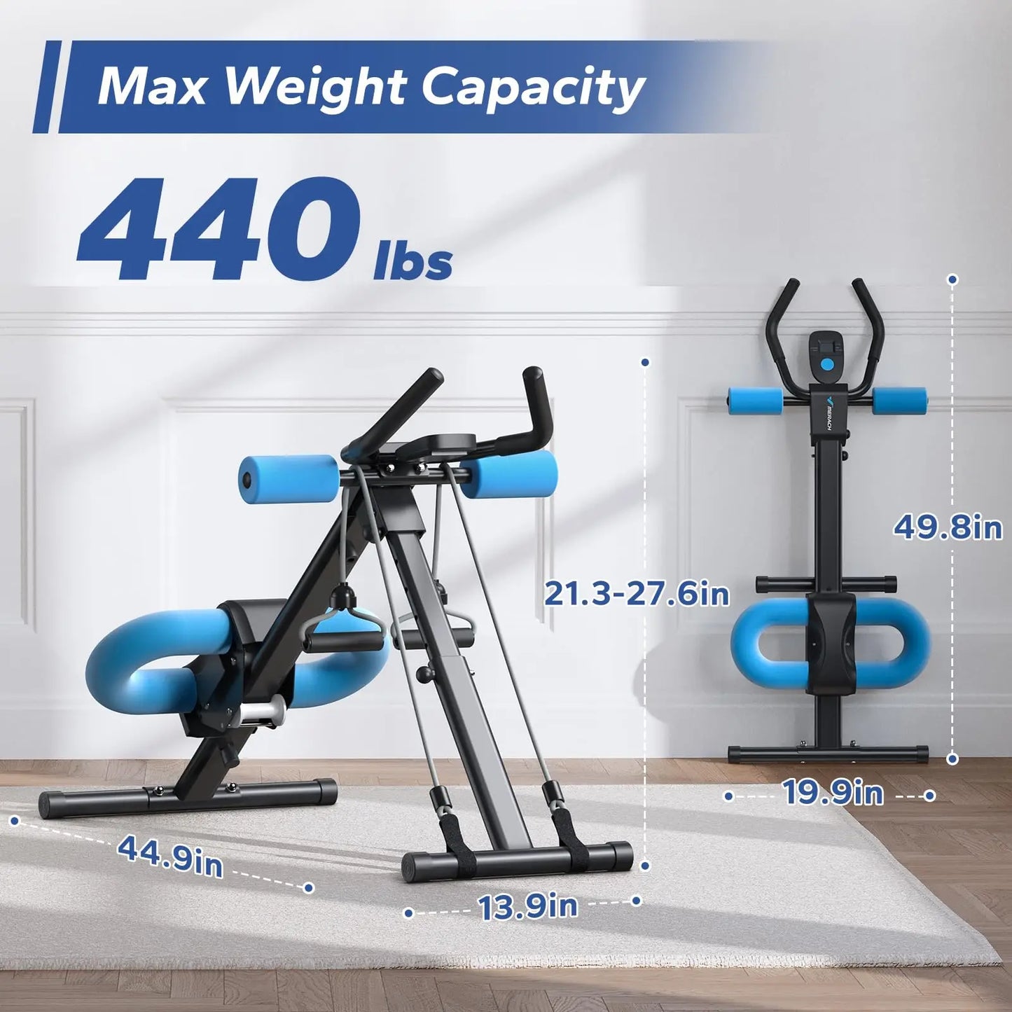 MERACH Foldable Ab Trainer with Knee Protection