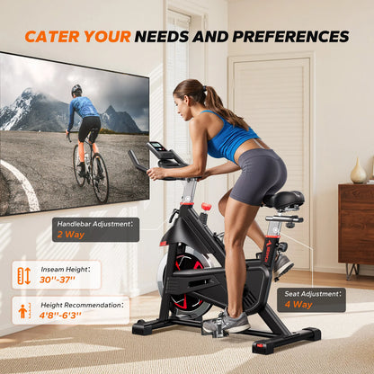 MERACH S38 Magnetic Upright Exercise Bike, 300 lbs