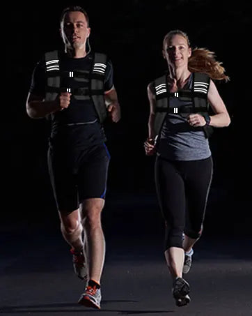 Adjustable Weighted Vest, 8-30 lbs, Reflective Stripe