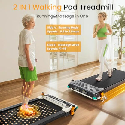 DuoStride reversible walking pad shown from both sides