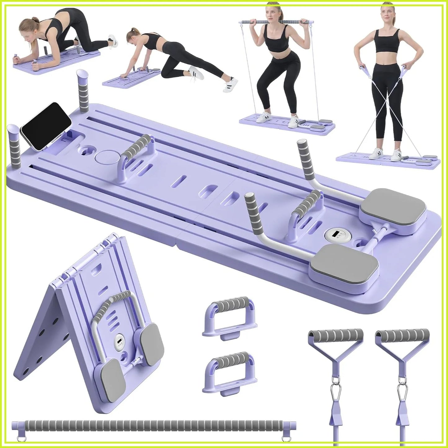 5-in-1 Foldable Pilates Reformer Sliding Board