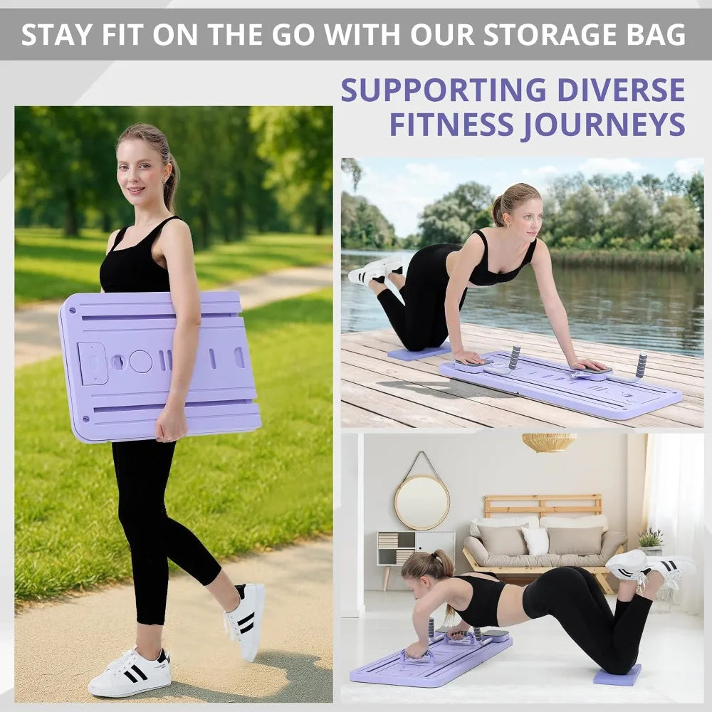 5-in-1 Foldable Pilates Reformer Sliding Board