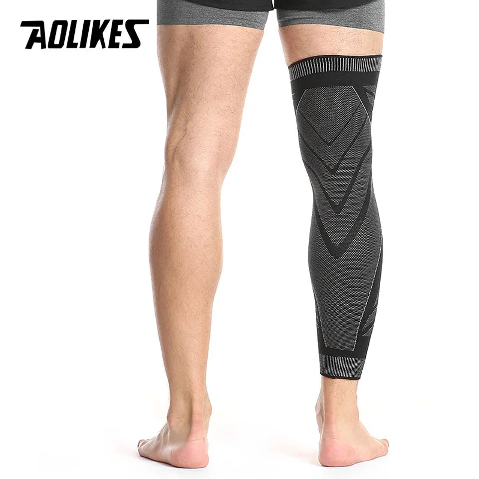 Sports Full Leg Compression Sleeves Knee Braces Support Protector