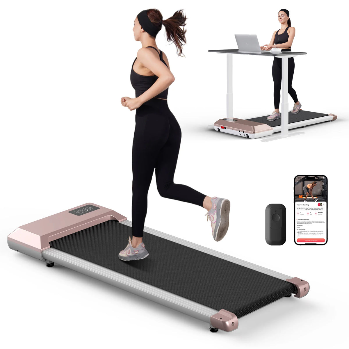 DayStride Gold variant with remote and app shown