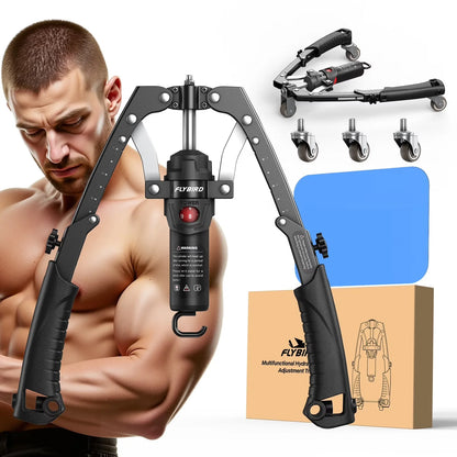 FLYBIRD 3-in-1 Hydraulic Arm Trainer and Ab Roller