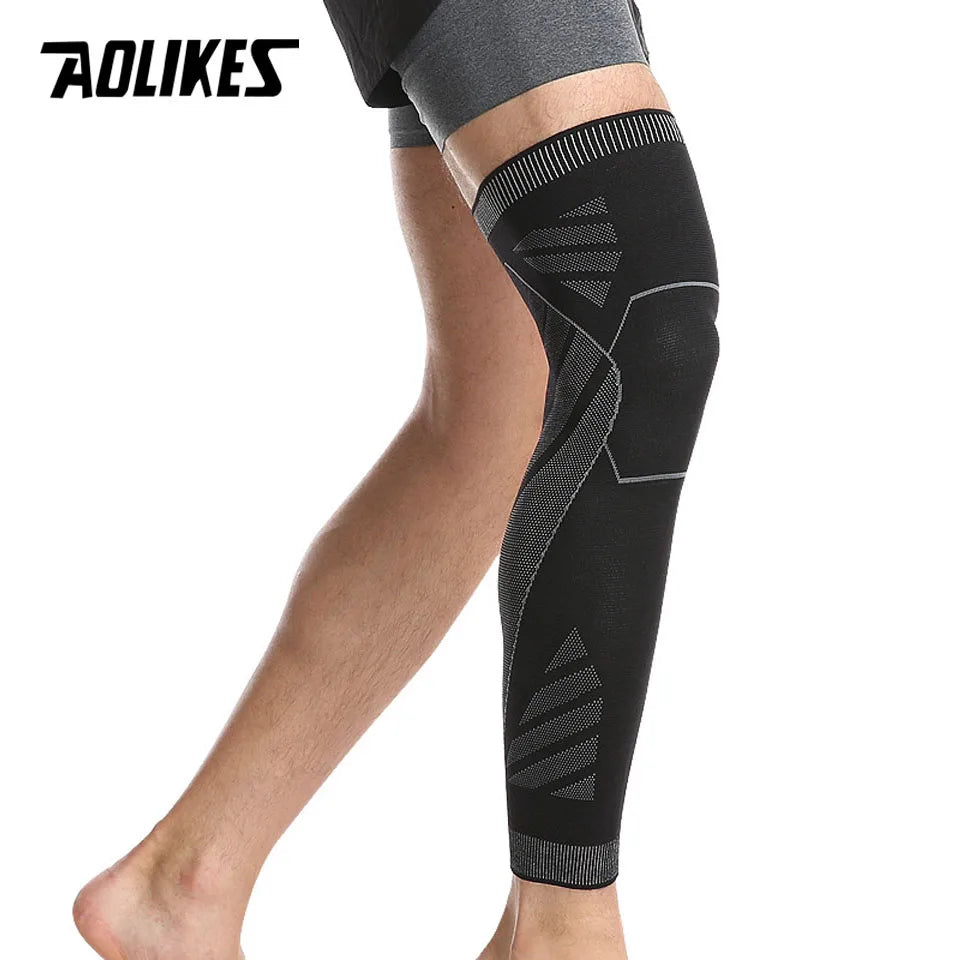 Full Leg Compression/support Sports Full Leg Compression Sleeves Knee Braces Support Protector ...