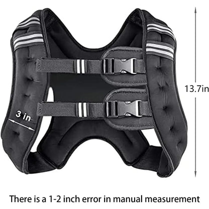 Adjustable Weighted Vest, 8-30 lbs, Reflective Stripe