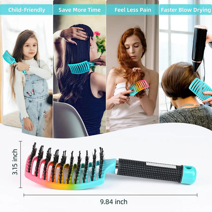 Hairdressing Comb Bristle Girls Scalp Massage