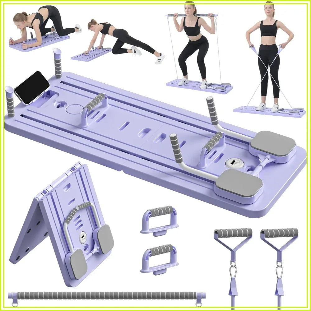5-in-1 Foldable Pilates Reformer Sliding Board