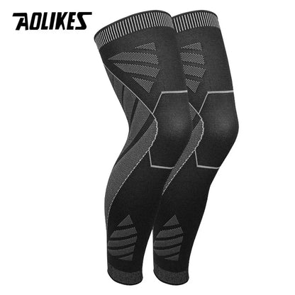 Sports Full Leg Compression Sleeves Knee Braces Support Protector