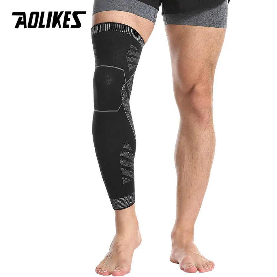 Sports Full Leg Compression Sleeves Knee Braces Support Protector