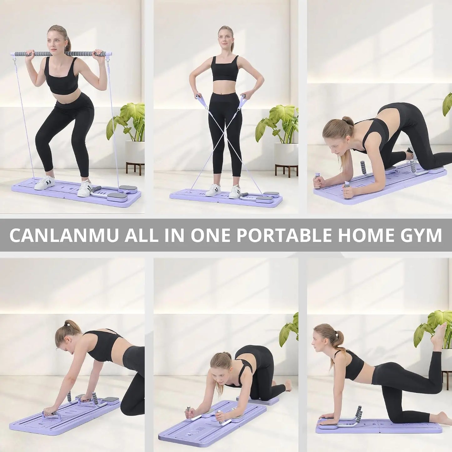 5-in-1 Foldable Pilates Reformer Sliding Board