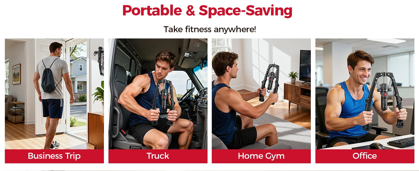 FLYBIRD 3-in-1 Hydraulic Arm Trainer and Ab Roller