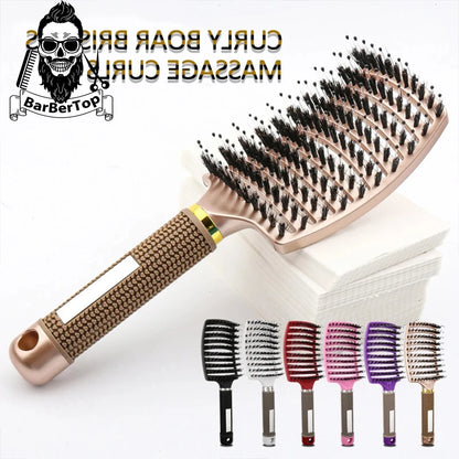 Hairdressing Comb Bristle Girls Scalp Massage