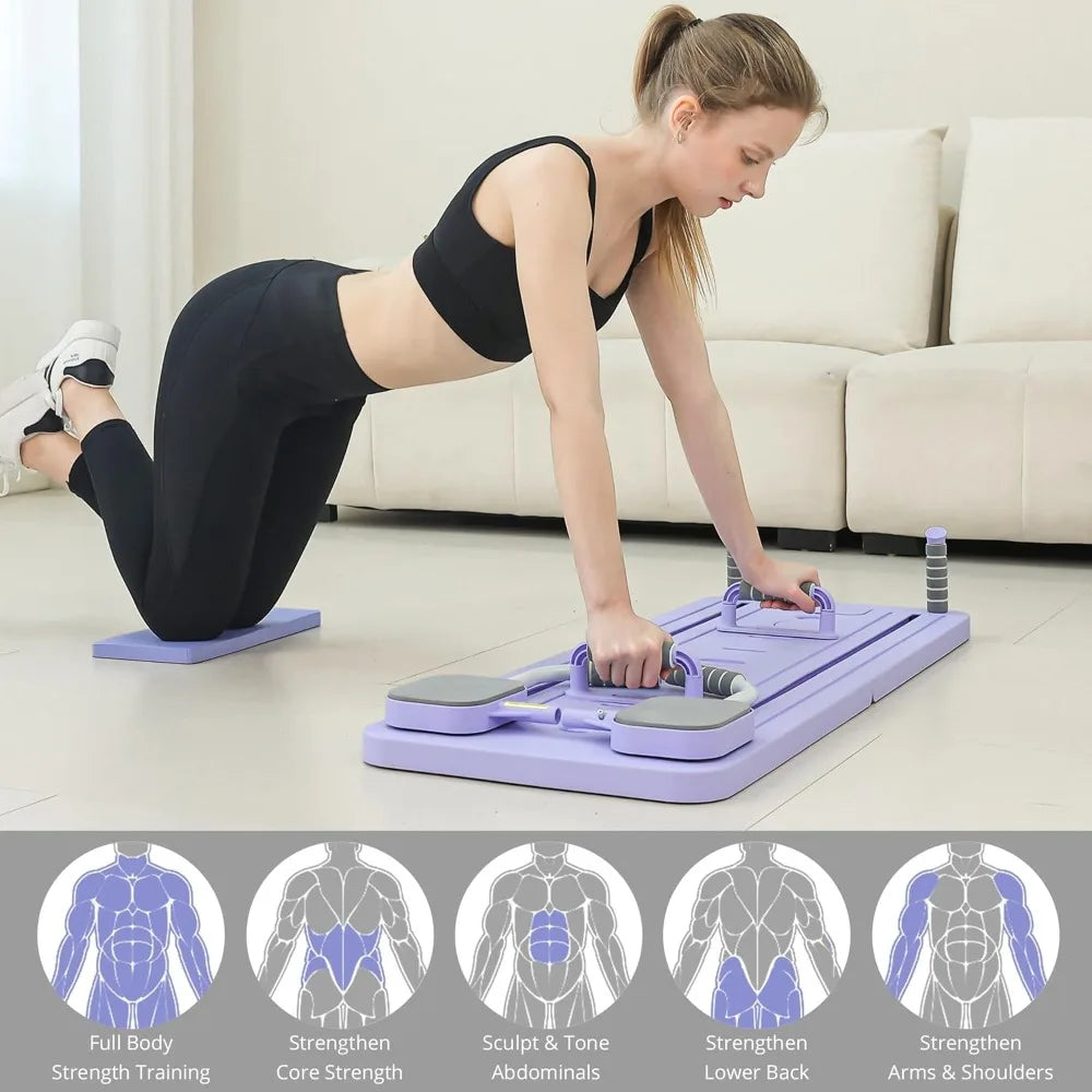 5-in-1 Foldable Pilates Reformer Sliding Board