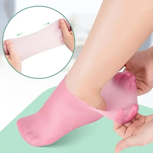 2 Pack Silicone Moisturizing Foot Socks