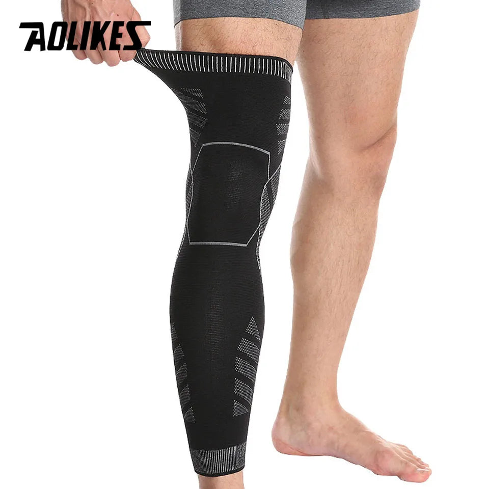 Sports Full Leg Compression Sleeves Knee Braces Support Protector