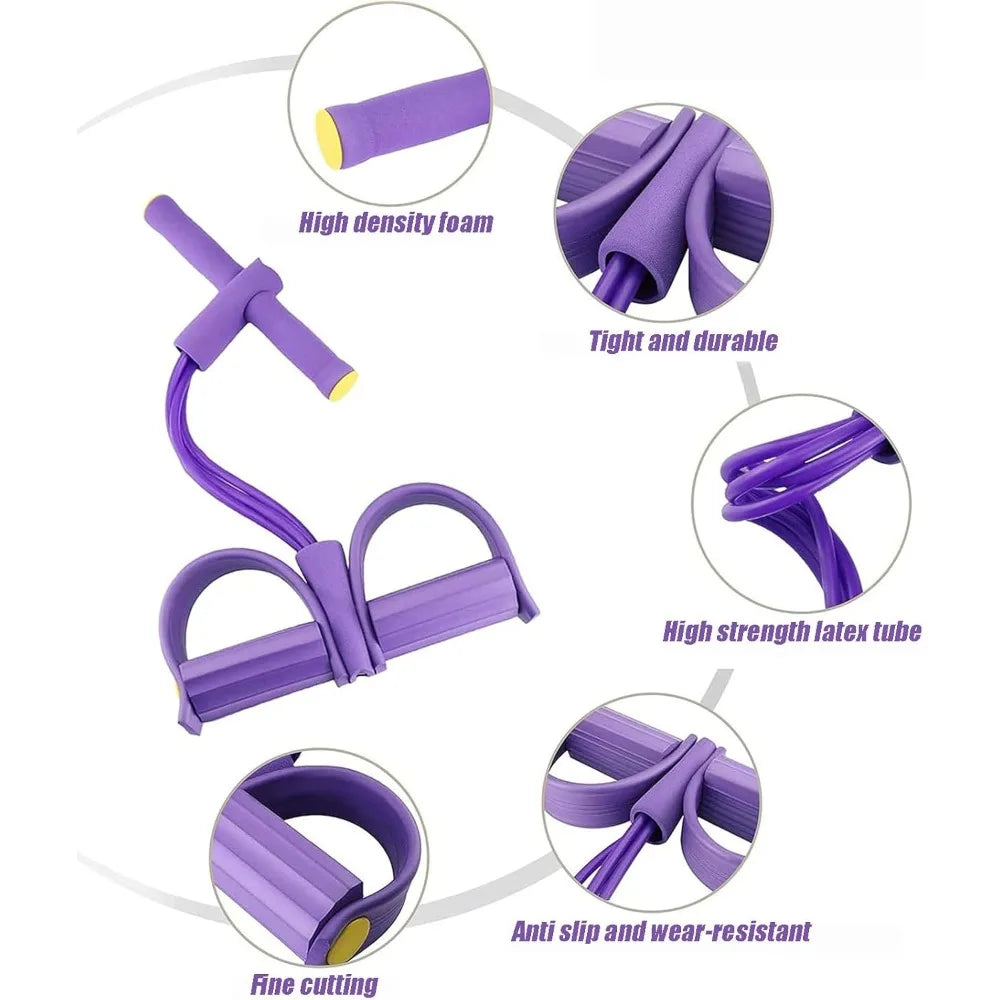 4-Tube Resistance Band Set with NBR Handles