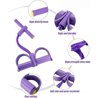 4-Tube Resistance Band Set with NBR Handles