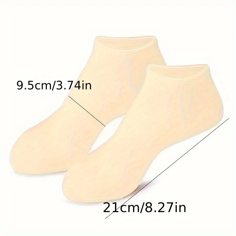 2 Pack Silicone Moisturizing Foot Socks