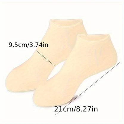 2 Pack Silicone Moisturizing Foot Socks