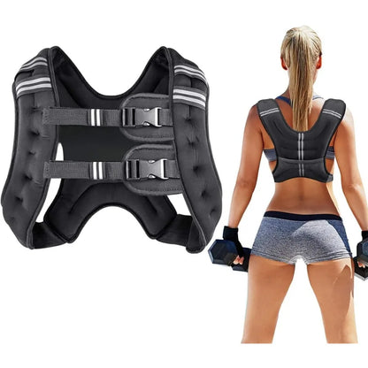 Adjustable Weighted Vest, 8-30 lbs, Reflective Stripe