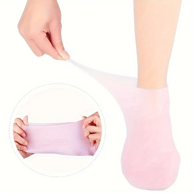 2 Pack Silicone Moisturizing Foot Socks