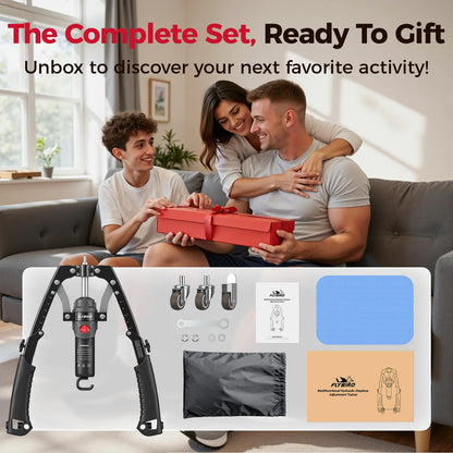 FLYBIRD 3-in-1 Hydraulic Arm Trainer and Ab Roller